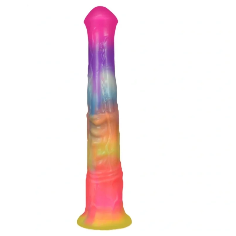 Dildo Luminous Horse Cock, Fosforescent, Silicon Lichid, 29 cm