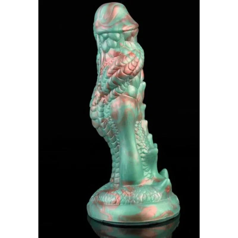 Dildo Draco, Silicon Lichid, Verde, 20.5 cm