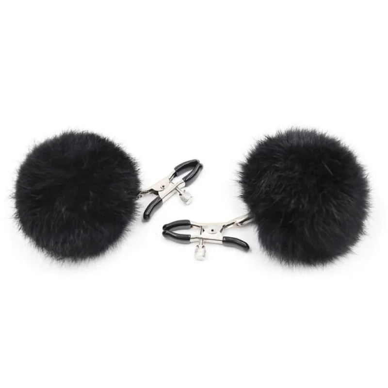 Clame Sfarcuri Fluffy Pom-Pom Negru Guilty Toys