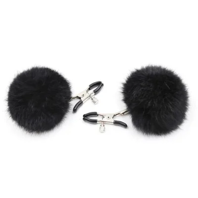 Clame Sfarcuri Fluffy Pom-Pom Negru Guilty Toys