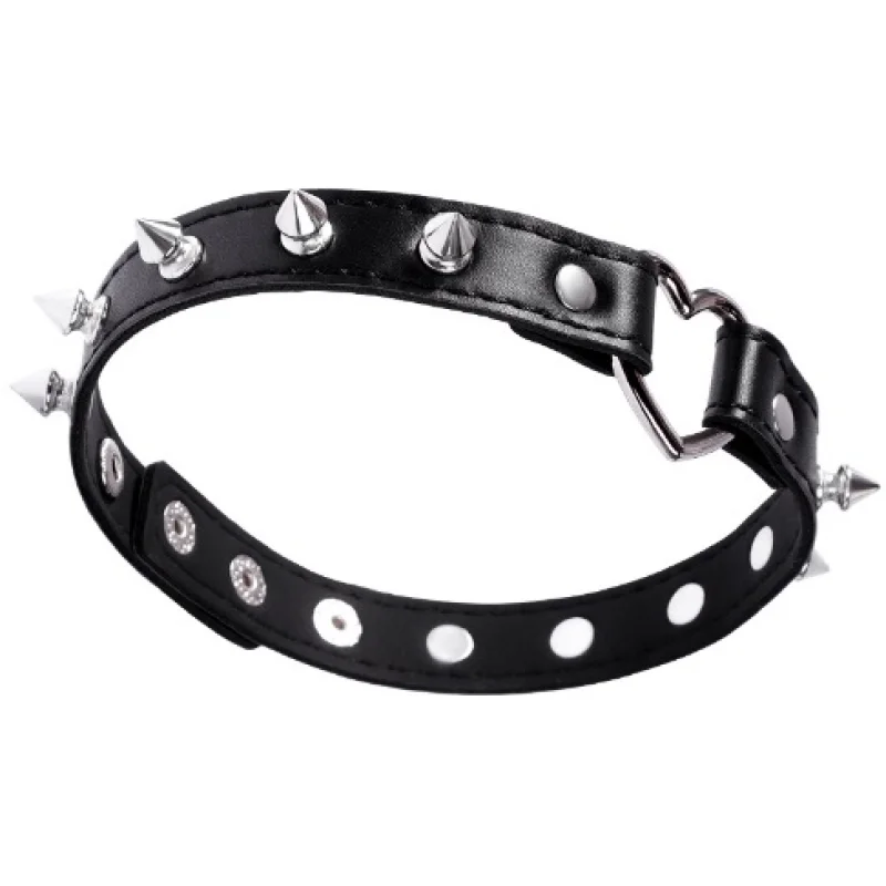 Zgarda Heart Spiked Game, Negru, Fetish Love