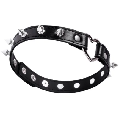 Zgarda Heart Spiked Game, Negru, Fetish Love