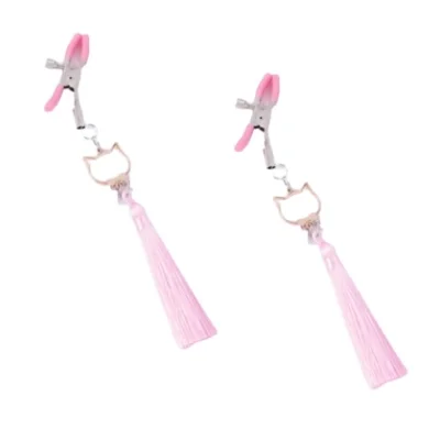 Clame Sfarcuri cu Ciucuri Roz, Mokko Toys