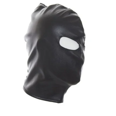Masca Bondage cu Decupaje Ochi si Snur la Spate, Negru