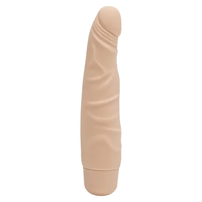 Vibrator Realist Mini Classic, 7 Moduri Vibratii, Silicon, Natural, 16.5 cm