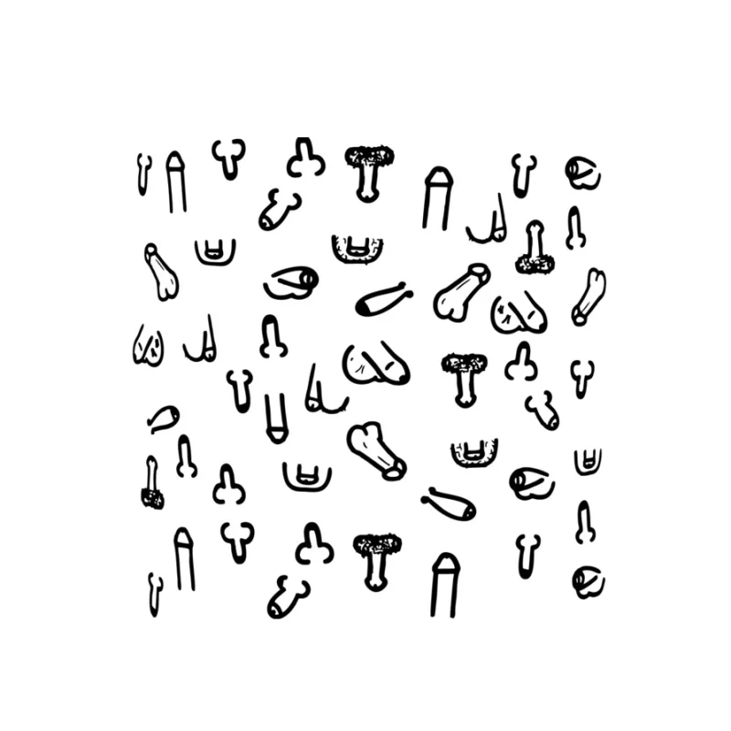 Set 10 buc Suport patrat de Pahar cu Penis