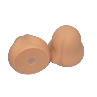 Gland Jucarie Antistres cu Fluier, Natural, 6.5 cm