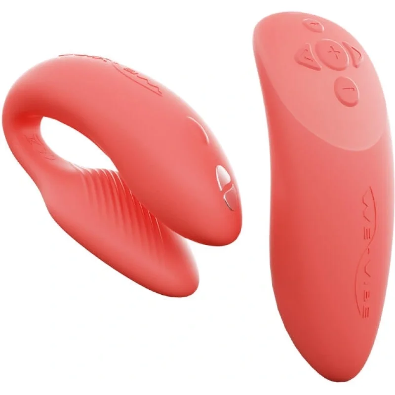 Vibrator pentru Cupluri Chorus We Vibe, Bluetooth Control, Mobile App, Silicon, USB, Coral
