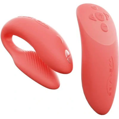 Vibrator pentru Cupluri Chorus We Vibe, Bluetooth Control, Mobile App, Silicon, USB, Coral