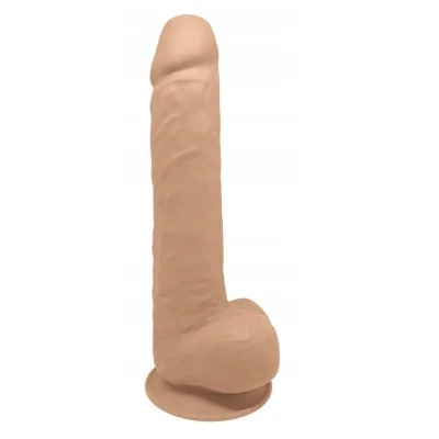 Dildo Thermo Reactive Silicon cu Memorie Dubla Densitate 38 cm Natural