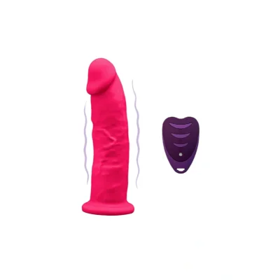 Vibrator Realist Silexd, Remote Control, 10 Moduri Vibratii, Silicon, USB, Roz, 17.5 cm