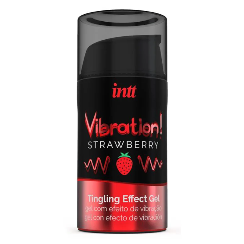 Gel cu Efect Vibrator Aroma Capsuni 15 ml