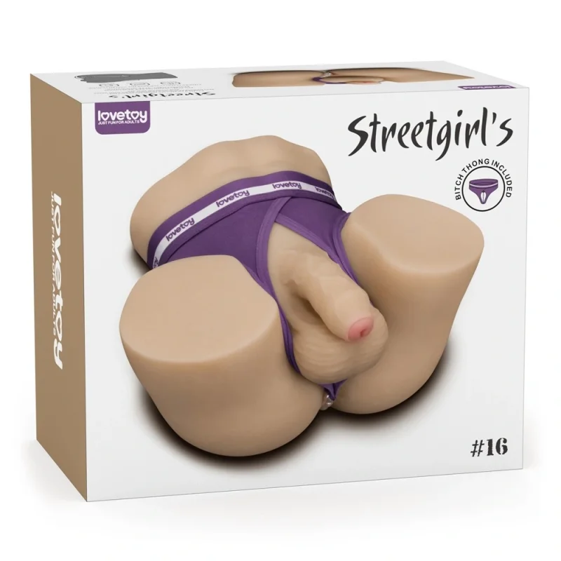 Masturbator Anus Streetgirls #16 cu Dildo, Natural, 4 kg