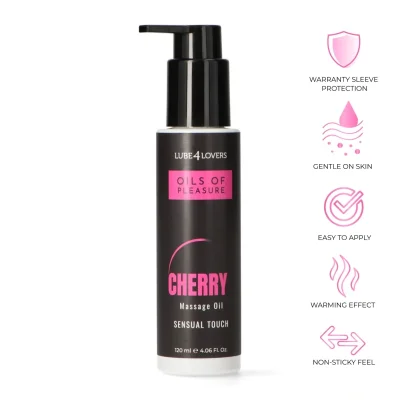 Ulei de Masaj cu Efect de Incalzire, Oils of Pleasure, Cirese, 120 ml