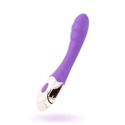 Vibrator Punctul G Sunny 10 Moduri Vibratii Silicon USB Mov/Auriu 19.7 cm