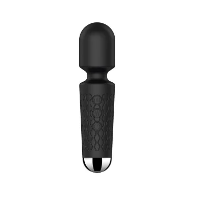 Vibrator Masaj Luna Small 20 Moduri Vibratii+8 Intensitati de Viteza, USB, Silicon, Negru, 15 cm, Passion Labs