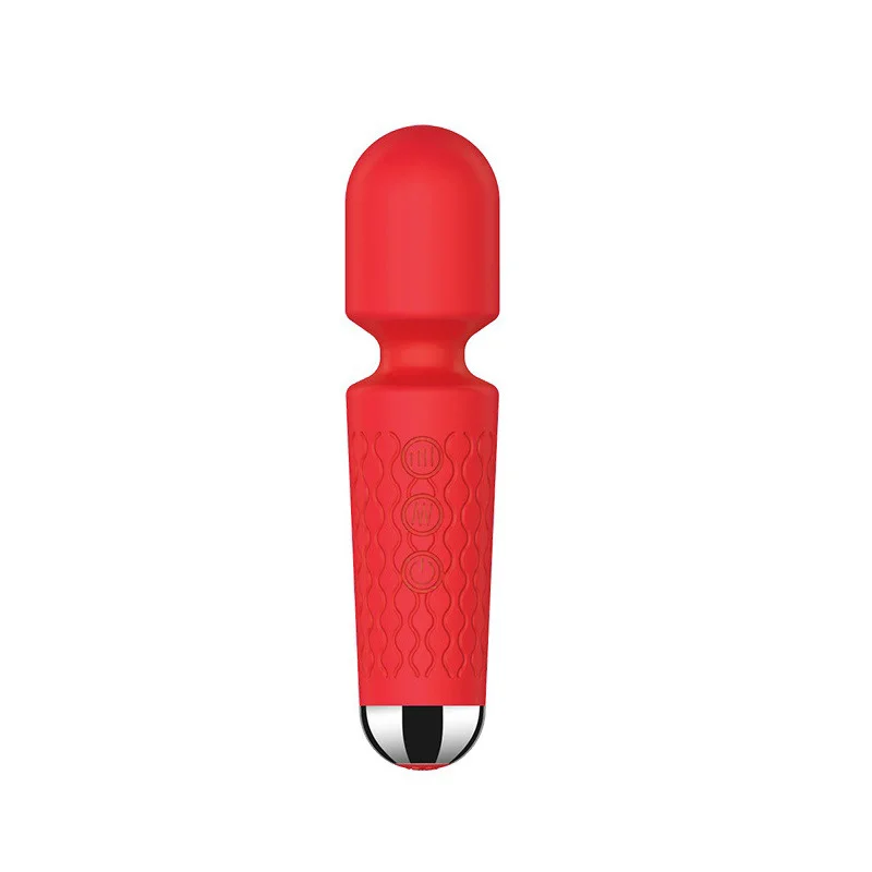 Vibrator Masaj Luna Small 20 Moduri Vibratii+8 Intensitati de Viteza, USB, Silicon, Rosu, 15 cm, Passion Labs