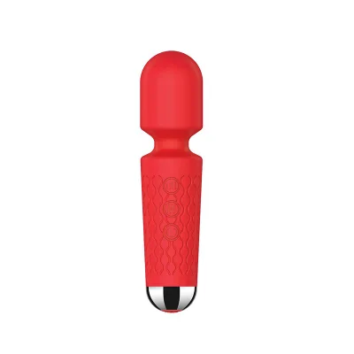 Vibrator Masaj Luna Small 20 Moduri Vibratii+8 Intensitati de Viteza, USB, Silicon, Rosu, 15 cm, Passion Labs