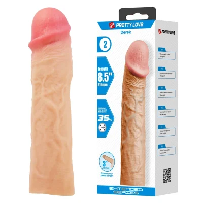 Prelungitor Penis Derek, TPR, Natural, 21.5 cm