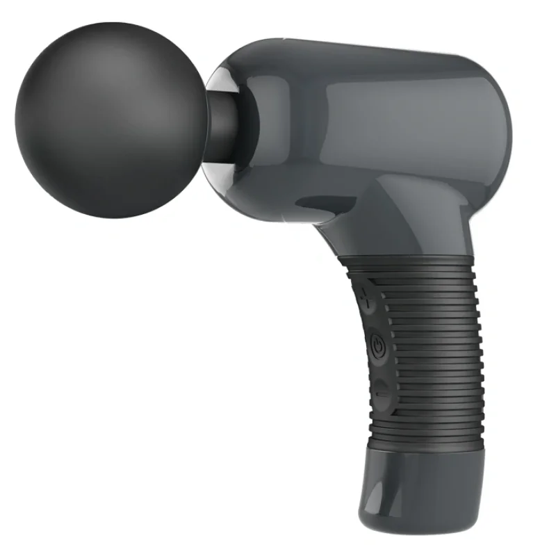 Vibrator Masaj Magic Gun, 7 Moduri Vibratii, 5 Intensitati Viteza, Silicon+ABS, USB, Negru