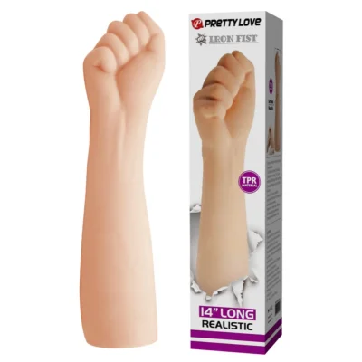 Dildo Pretty Love Iron Fist, TPR, Natural, 36 cm