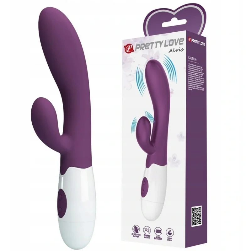 Vibrator Iepuras Alvis, 30 Moduri Vibratii, Silicon, Mov, 20 cm