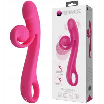 Vibrator Rabbit Beau Snail, 10 Moduri Vibratii, Silicon, USB Magnetic, Roz, 23 cm