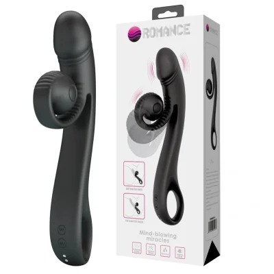 Vibrator Rabbit Beau Snail, 10 Moduri Vibratii, Silicon, USB Magnetic, Negru, 23 cm