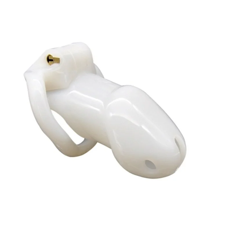 Cusca de Castitate Cock Trainer Hard Plastic Alb Passion Labs