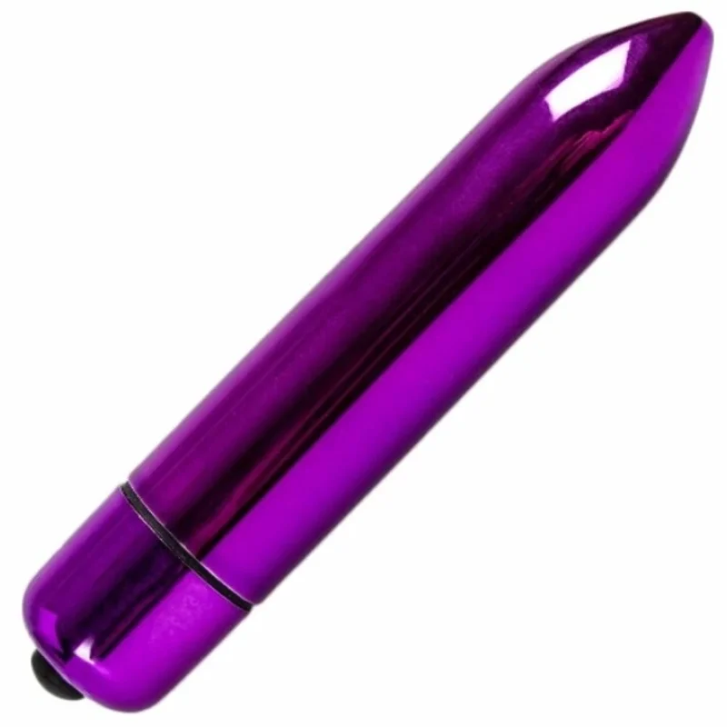 Vibrator Glont Zoe, 10 Moduri Vibratii, Mov Metalizat, 9 cm, Mokko Toys