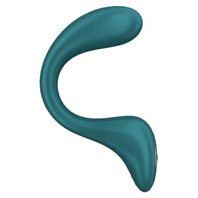 Stimulator Dual G for Goddess 2, 60 Programe Vibratii, Silicon, USB, Verde, 25 cm