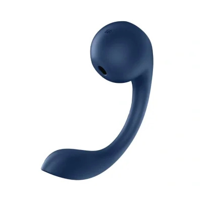 Stimulator Dual Pro+ Wave 4, Bluetooth Control, Robotic G-Spot Stimulation, Air Pulse, Silicon, USB, Albastru