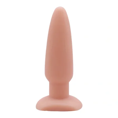 Dop Anal Booty cu Ventuza la Baza, PVC, Natural, 15.9 cm, Guilty Toys