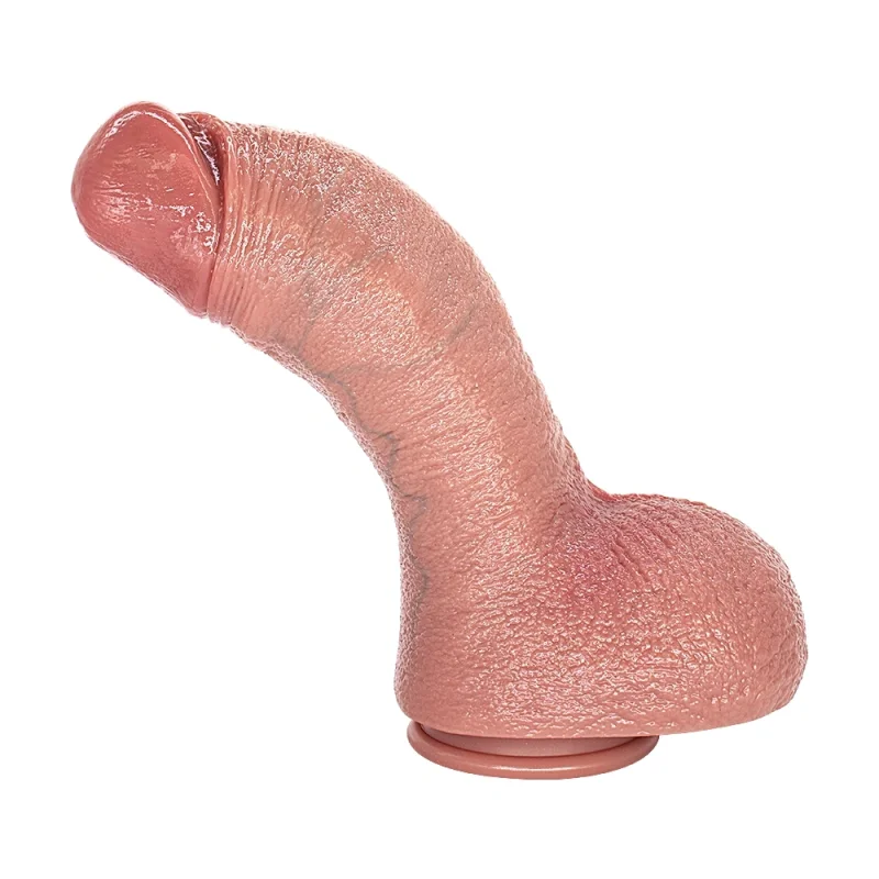 Dildo Realist Big D cu Ventuza, Silicon Lichid, Natural, 29.2 cm