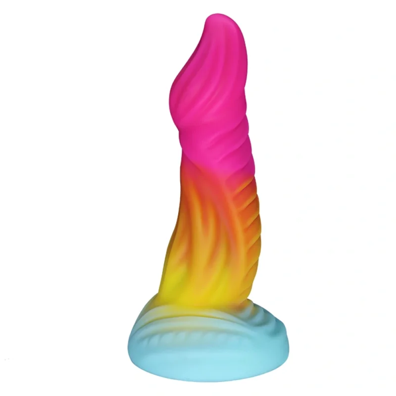 Dildo Fantasy Monstar cu Ventuza, Silicon Lichid, Multicolor, 20.4 cm, Guilty Toys