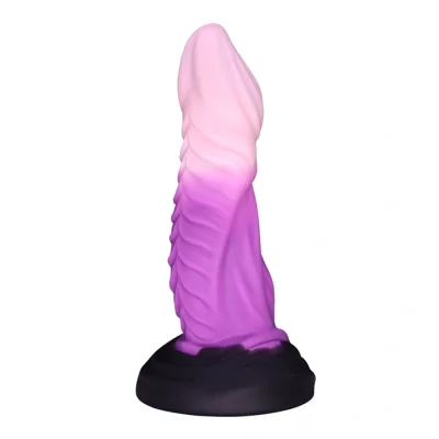 Dildo Fantasy Dragon cu Ventuza, Silicon Lichid, Multicolor, 20.4 cm, Guilty Toys
