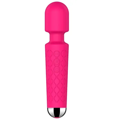 Vibrator Masaj Luna 20 Moduri Vibratii+8 Intensitati de Viteza, USB, Silicon, Roz, 20 cm