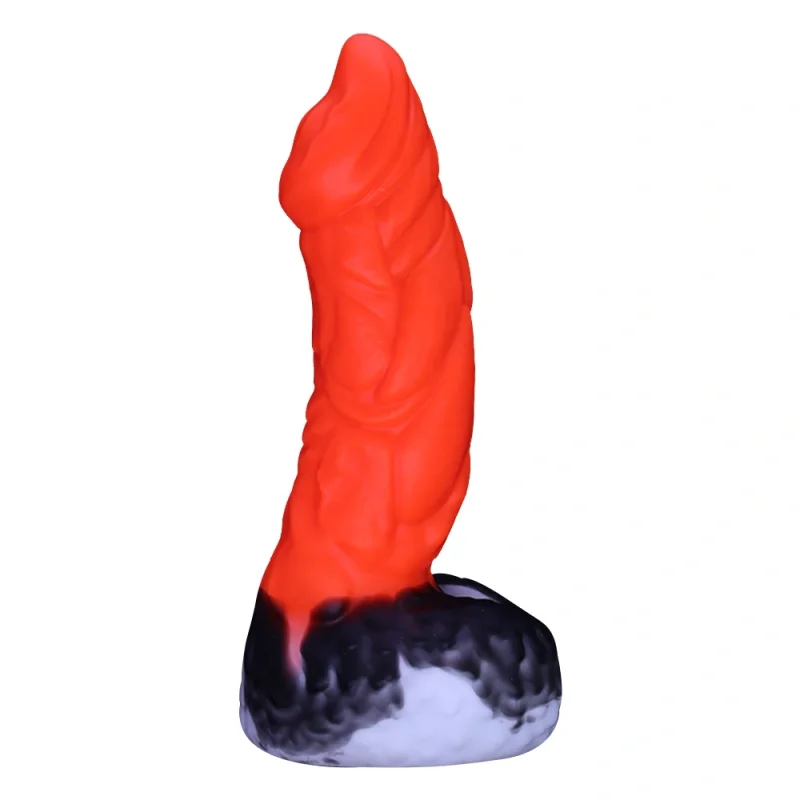 Dildo Fantasy No. 60, Silicon Lichid, Rosu, 20.6 cm, Passion Labs