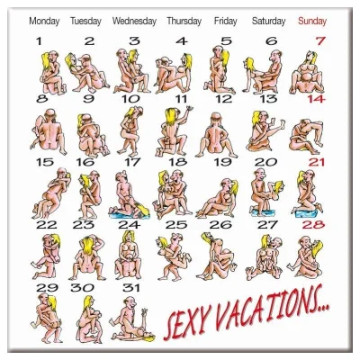 Magnet Calendar Kamasutra, 31 de Pozitii Sexuale