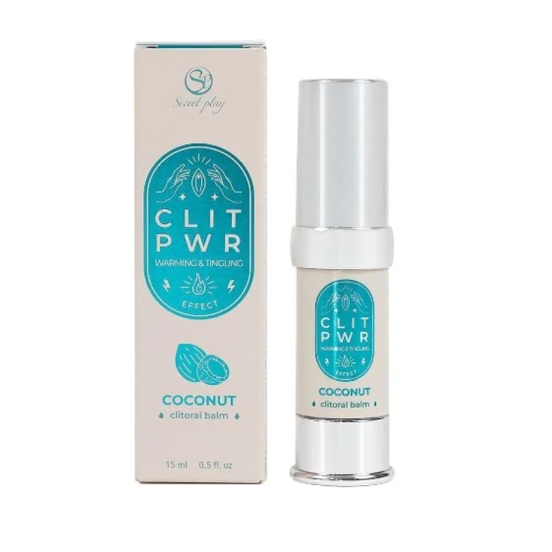 Balsam Stimulator pentru Clitoris Clit PWR cu Efect Vibrator si de Incalzire, Aroma Cocos, 15 ml