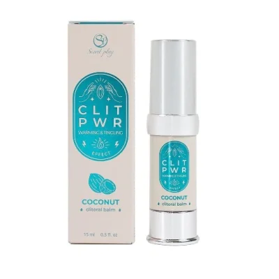 Balsam Stimulator pentru Clitoris Clit PWR cu Efect Vibrator si de Incalzire, Aroma Cocos, 15 ml