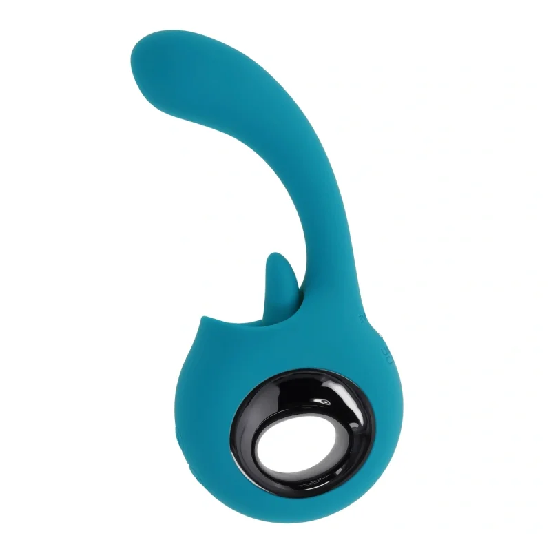 Vibrator How Many Licks, 9 Modes Licking&Vibrating, Silicon, USB, Albastru, 17.8 cm