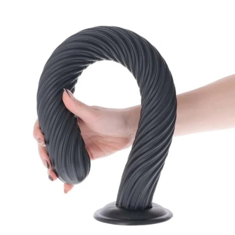 Dop Anal Gunung cu Ventuza, PVC, Negru, 51 cm