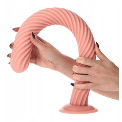 Dop Anal Gunung cu Ventuza, PVC, Natural, 51 cm