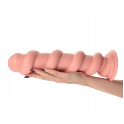 Dop Anal Pico de Fogo cu Ventuza, PVC, Natural, 32 cm