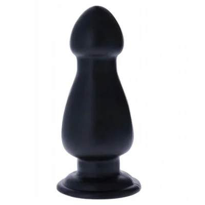 Dildo Anal El Penon cu Ventuza, PVC, Negru, 25.5 cm