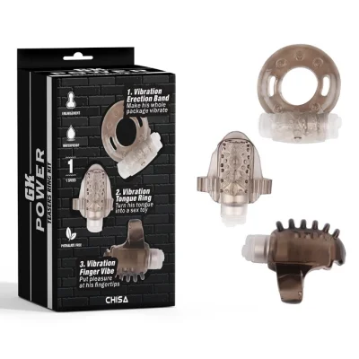 Set Mini Jucarii Teasers Ring Kit Vibro, Gri