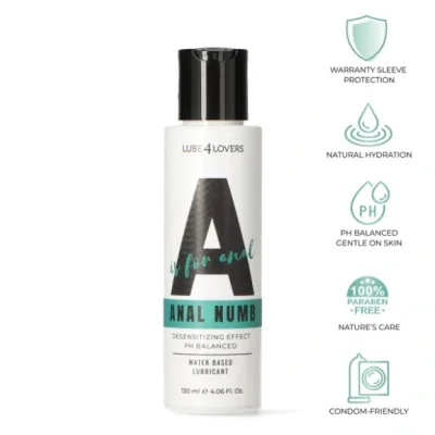 Lubrifiant Anal pe Baza de Apa, A is for Anal, Anal Numb, 120 ml