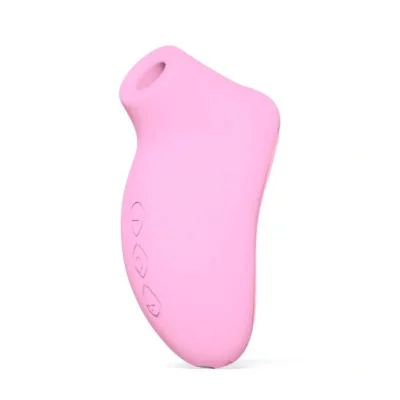 Stimulator Lelo Sona 2 Travel, 12 Moduri Suctiune, Silicon, USB, Roz, 8.7 cm