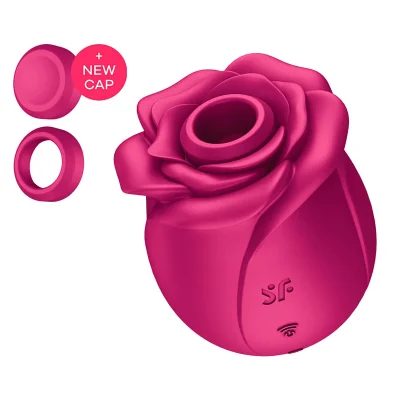 Stimulator Clitoris Pro 2 Classic Blossom, 11 Viteze Suctiune, Silicon, USB, Rosu